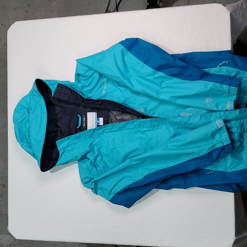 Columbia Sportswear Women's Waterproof Jacket Omni-Tech Medium Blue
